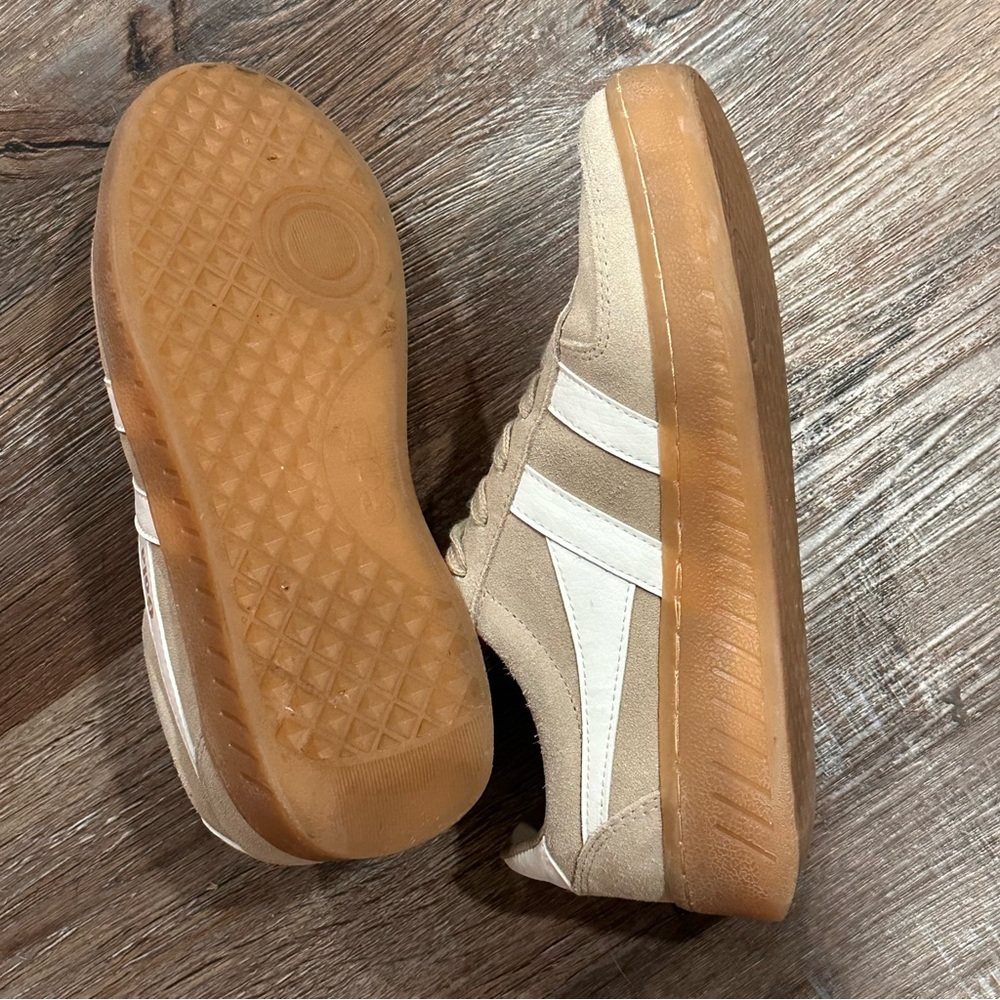 Gola Grand Slam Tan White Sneakers Suede Leather 6 - Picture 5 of 6